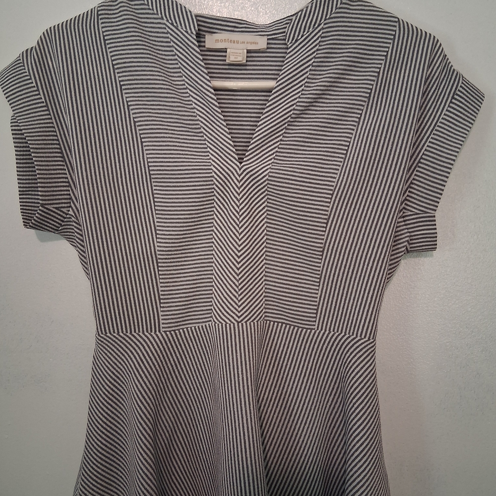 Black and White Striped Dress